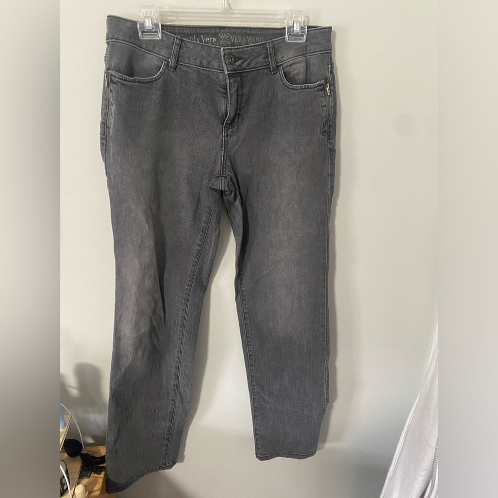 Simply Vera Vera Wang Straight Leg Jeans with Zippers